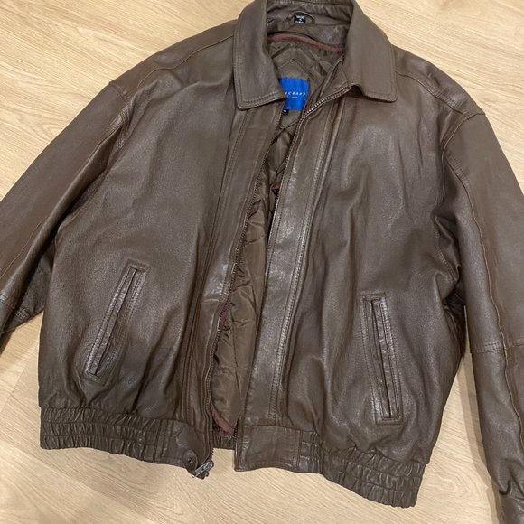 Towncraft Dark Brown Genuine Leather Jacket - Picture 3 of 6